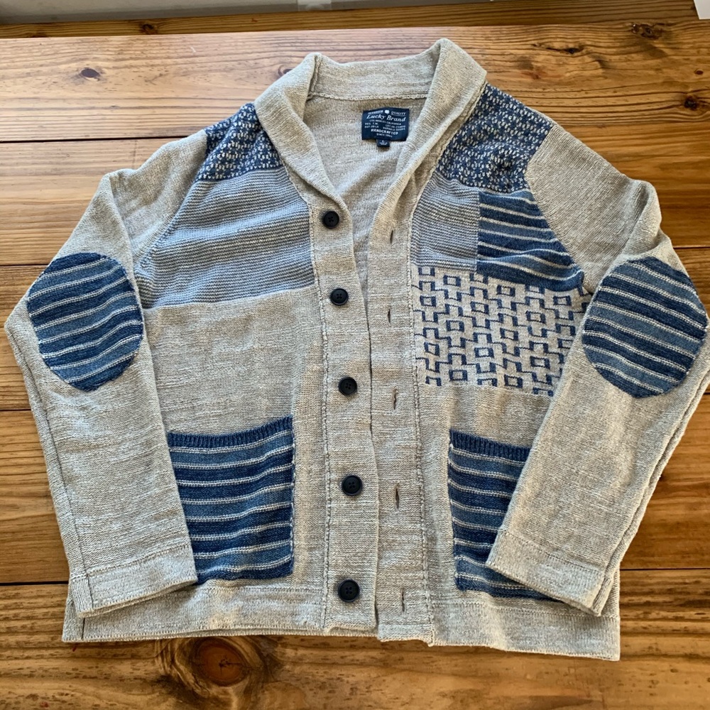 Lucky brand cardigan sweater, sz L